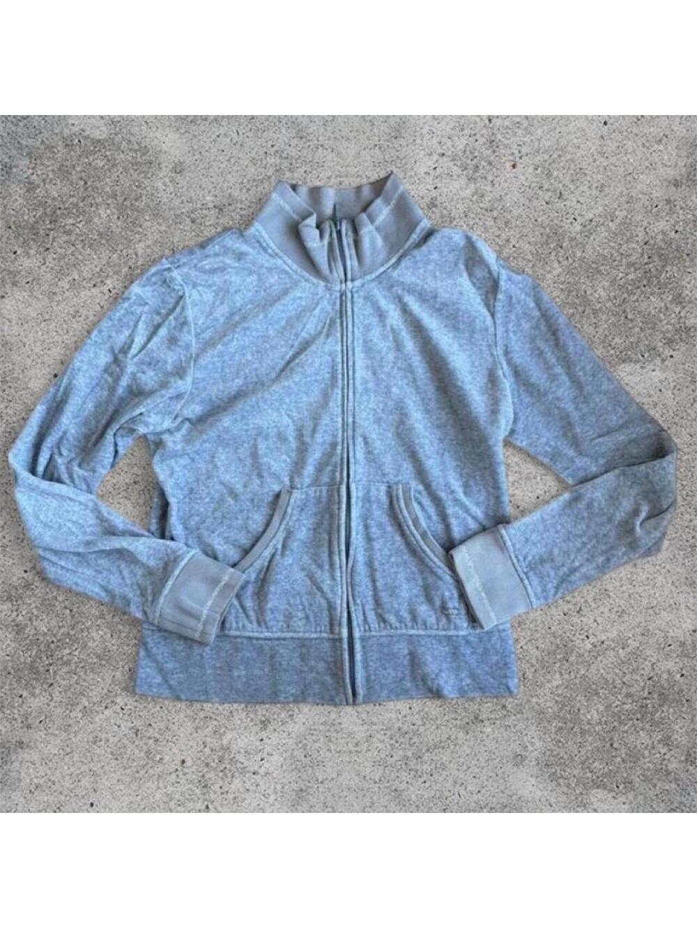 La senza grey velour zip up jacket